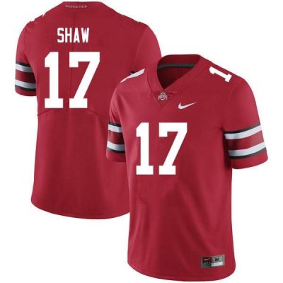 NCAA Ohio State Buckeyes Men's #17 Bryson Shaw Scarlet Nike Football College Jersey RHR2345AK